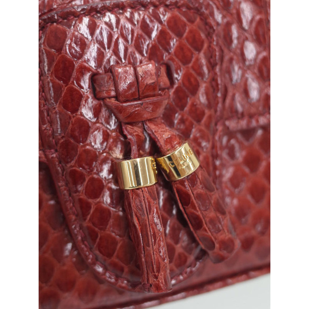 Celine Python Shoulder Bag Red - Picture 9 of 9